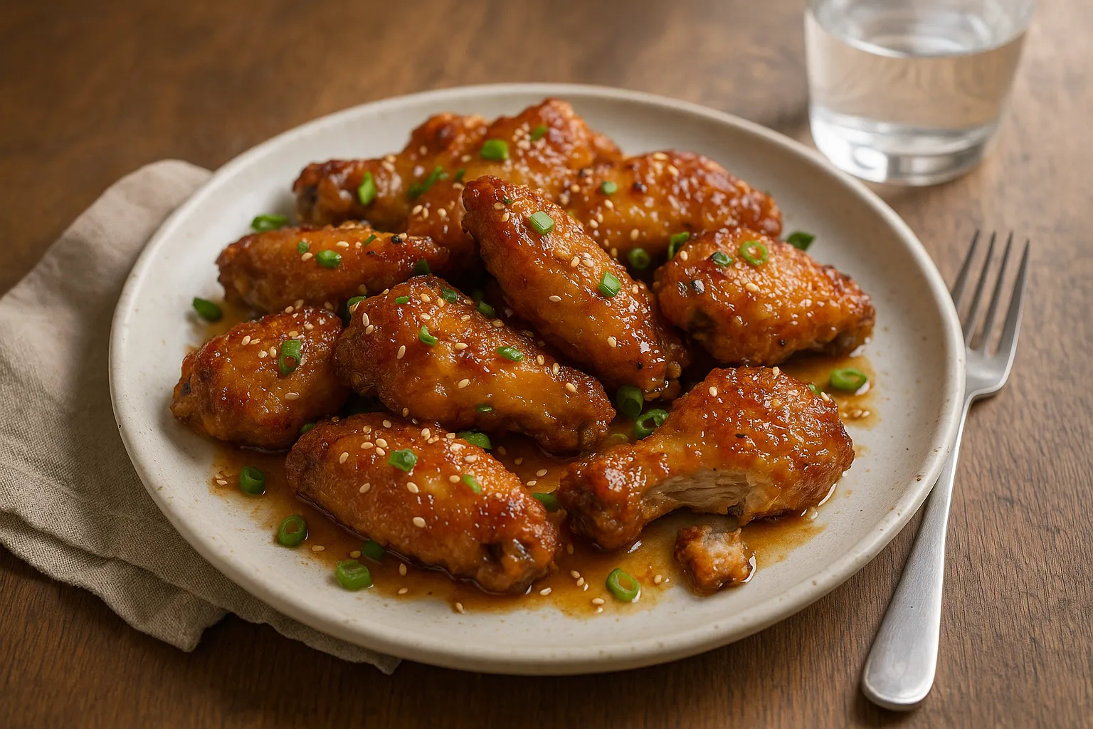 Asas de Frango Crocantes com Mel e Alho