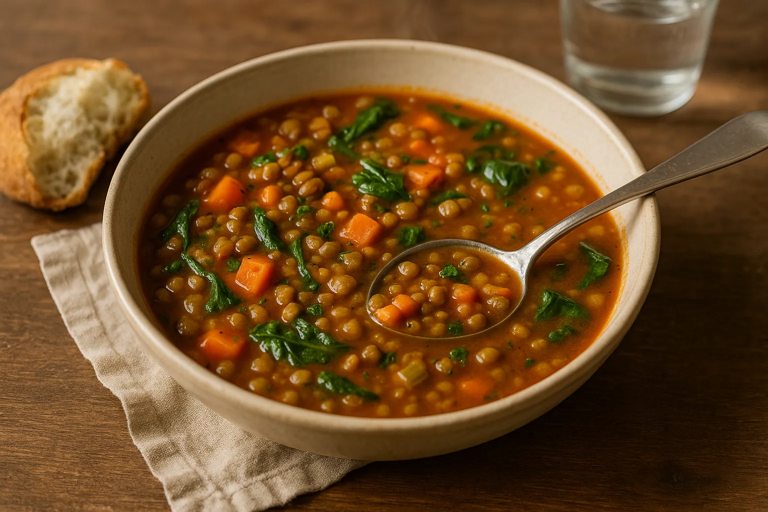Sopa Sustentável de Lentilhas com Legumes e Ervas